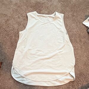 white workout tank
